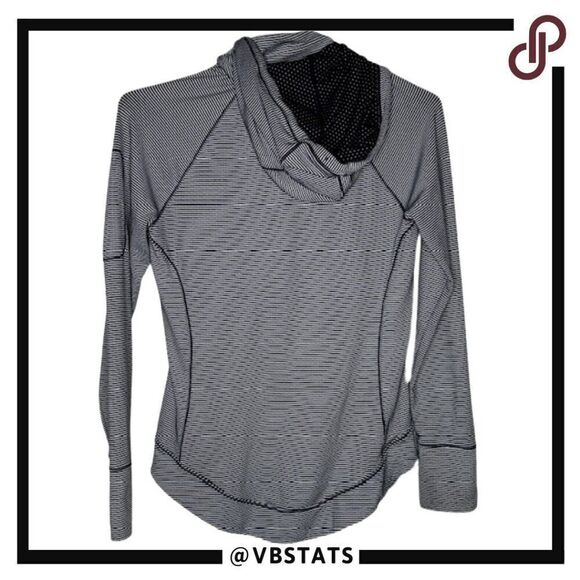 Athleta‎ Heavenly Heights Hoodie Half Zip Navy/White in Size Small - Picture 4 of 9